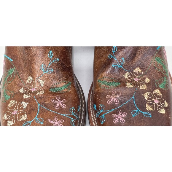 Smoky Mountain Girls Floralie Western Boots Brown Embroidered Square Toe 5.5 - Picture 12 of 15